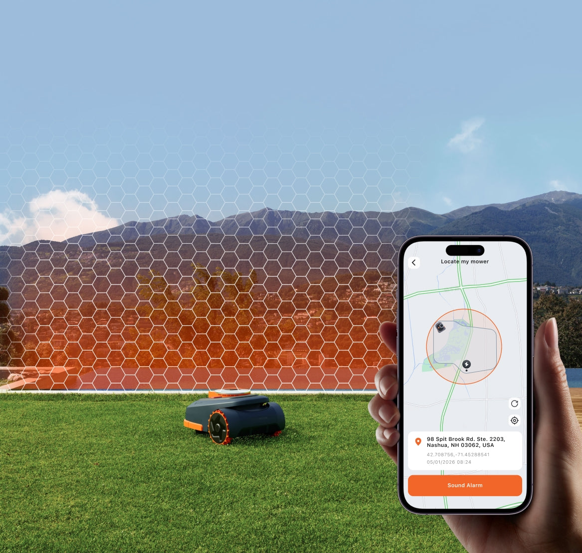 GPS tracking of mower