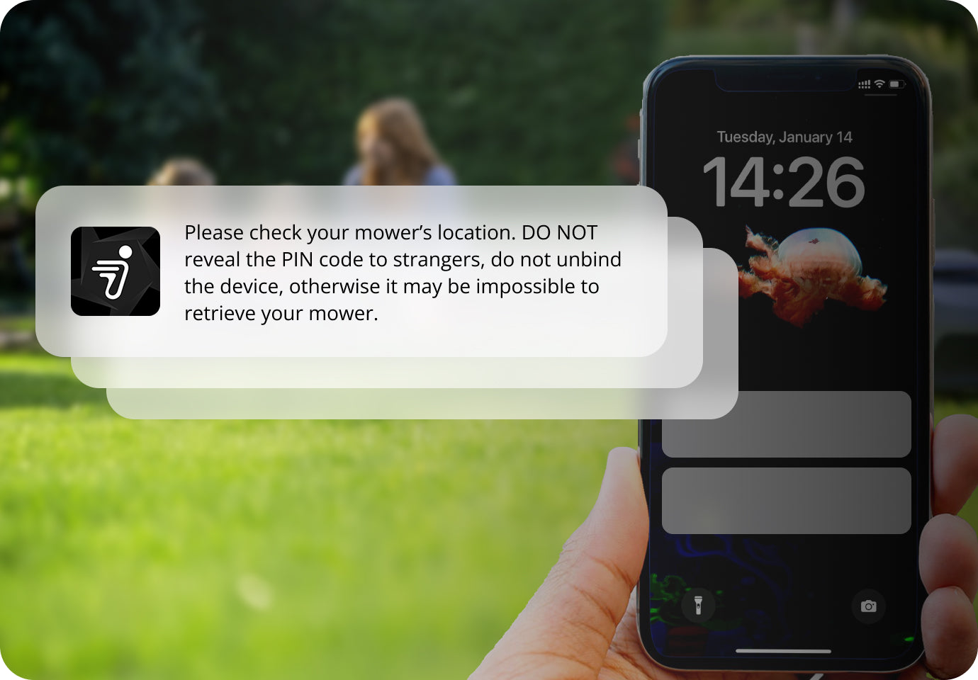 Geo-fence alarm notification