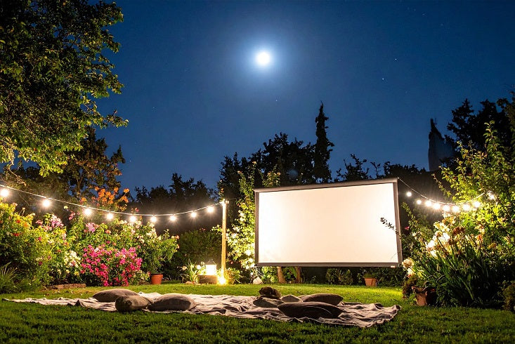 Big screen in backyard