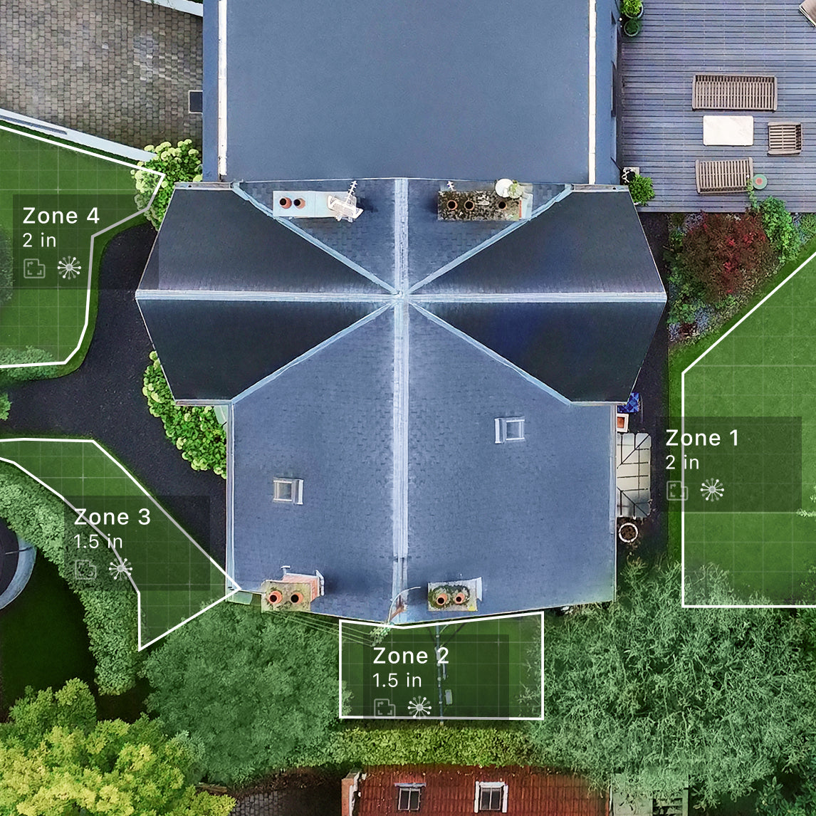 Dividing lawn zones