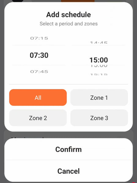 Zone mowing schedule