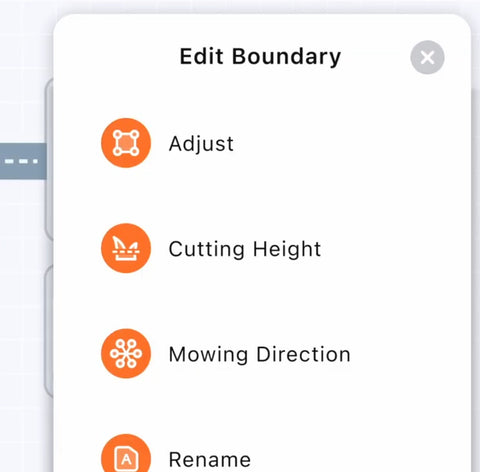 Cutting height for zone