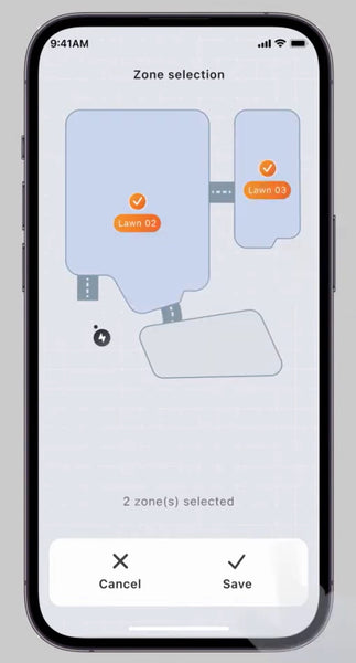 zone selection Navimow app